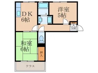 第3新屋敷ハイツ【1階】の間取り