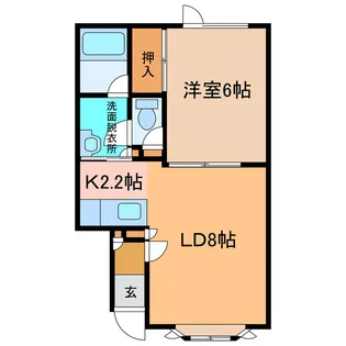 フリーデンA【1階】の間取り
