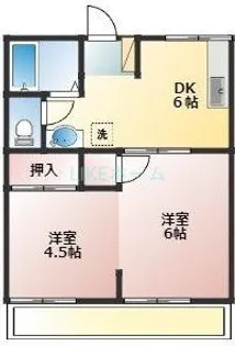 ホワイトヴィラ菅野【1階】の間取り