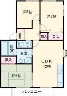 グリーンハウスしゃくなげ B【1階】の間取り