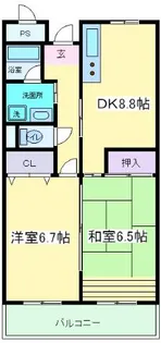 スギヒラハイツ【2階】の間取り