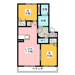 シャルマン山口 A棟【2階】の間取り