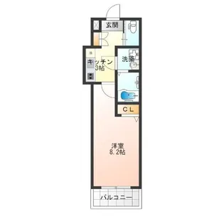 アッシュメゾン花園町III【3階】の間取り