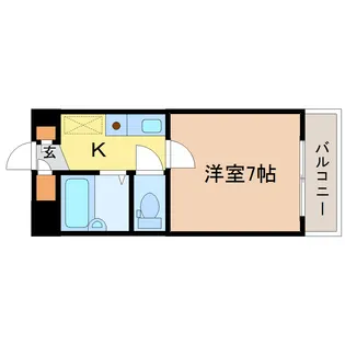 ベルシティ米ヶ袋リバース【4階】の間取り