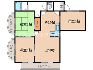アビタシオンリビエール【7階】の間取り