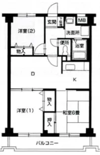 パレ・ハイブリッジ【3階】の間取り