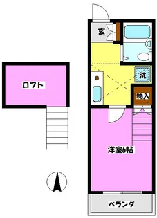 エステート北小金C棟【1階】の間取り