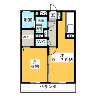 シエルルージュ松戸【1階】の間取り