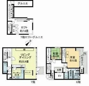 ARTEMIS MINAMI AZABU【7階】の間取り