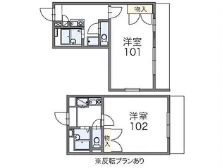 レオパレスひまわり【1階】の間取り