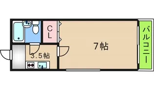 コーポリーブル16【3階】の間取り