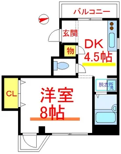板垣ハイツ【4階】の間取り