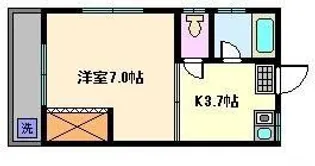 コーポ第二フクジュ【2階】の間取り