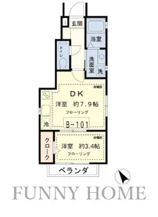 ドミール アルページュ【1階】の間取り