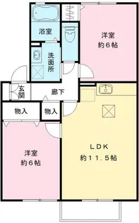 ハイドパーク A【2階】の間取り