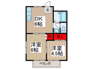 カナディアンハイツ秋元A【2階】の間取り