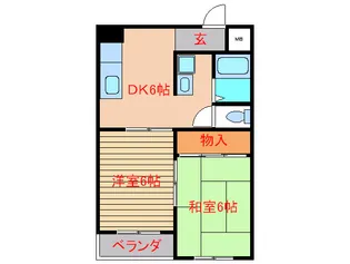 コーポ砂押南【3階】の間取り