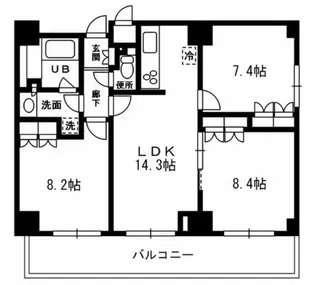 レジディア杉並方南町【8階】の間取り