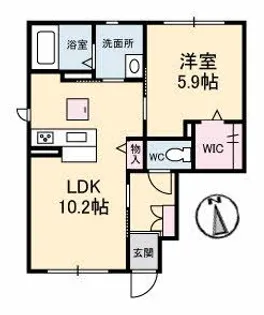 ディアメゾン【1階】の間取り