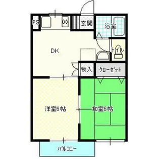 リオパレスK1【2階】の間取り