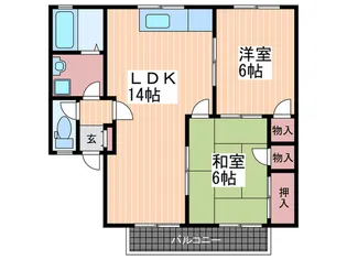 セジュールKONO【1階】の間取り