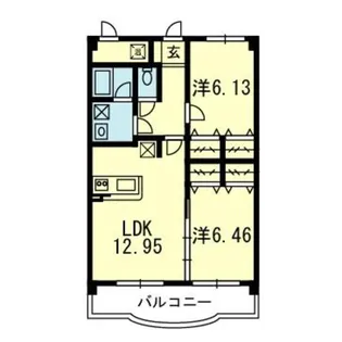シャローム美咲野 弐番館【2階】の間取り