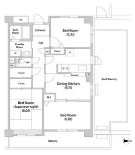 コーポレート連雀2号棟【4階】の間取り