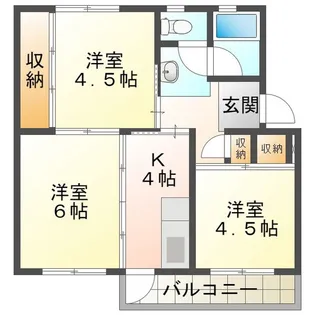 ビレッジハウス笹川3号棟【5階】の間取り