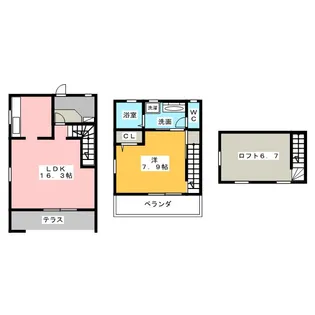 ジオコート長戸【1階】の間取り