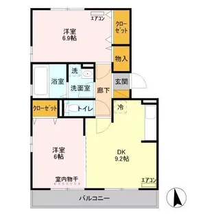 サンシャインみどりの【3階】の間取り