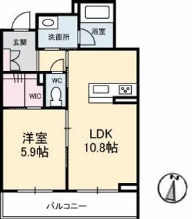 セレーノ庭瀬【3階】の間取り