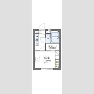レオパレス城山【2階】の間取り