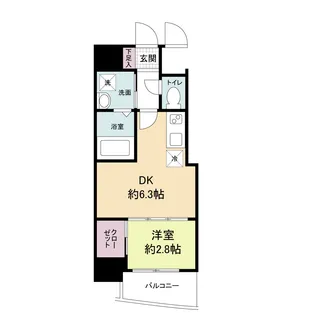 セレニテ夕陽丘EST【7階】の間取り