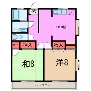 ヴェイル牛久 A棟【2階】の間取り