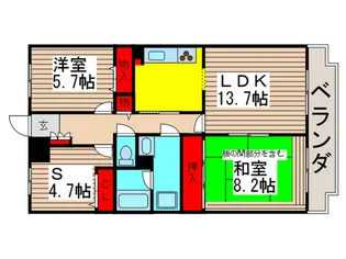 市川東レジデンス【3階】の間取り