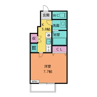ダイヤモンドヒルズ大府森岡【1階】の間取り