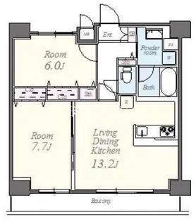 コンパル汐留【12階】の間取り