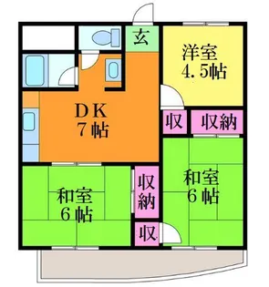 メゾンソレイユ【3階】の間取り