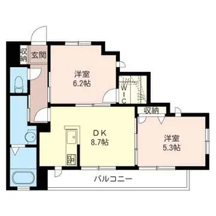 グリーンパークハイツ【1階】の間取り