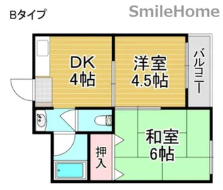 プレアール遠里小野【5階】の間取り