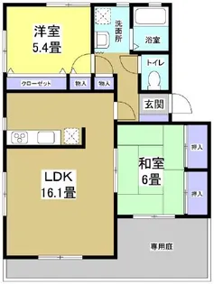 メゾンショコラ【1階】の間取り