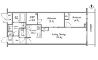 プライムガーデン若木【3階】の間取り