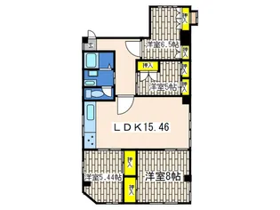 ライフモリ15号館【3階】の間取り