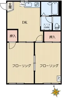 オウク千駄木【1階】の間取り