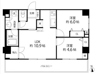 Duo Stage白金高輪【7階】の間取り