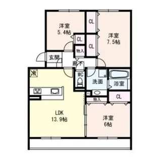 Corne・Bonheur【3階】の間取り