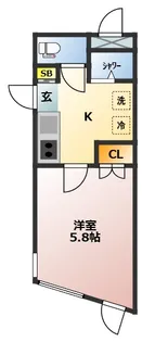 ポートヒルク赤塚【2階】の間取り