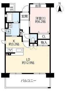 URグリーンヒルズ東久留米【6階】の間取り