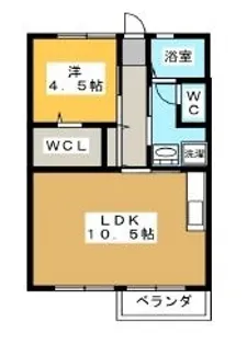 ユニメントコバヤシ1【2階】の間取り