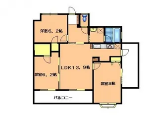 Villa Vert【3階】の間取り